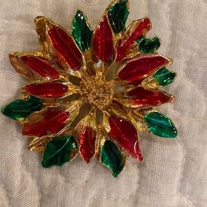 Poinsettia brooch